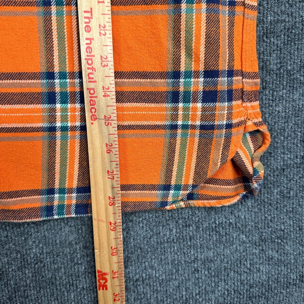 Polo Ralph Lauren Men's Orange Plaid Flannel Shirt Medium Long Sleeve Cotton M - Picture 3 of 8